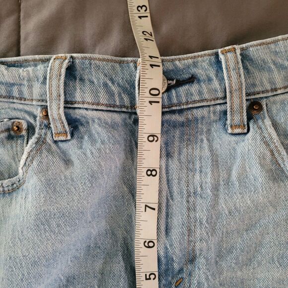 Abercrombie & Fitch The Dad Cutoff Short Womens 27 Blue High Rise Stretch Denim - Picture 5 of 7